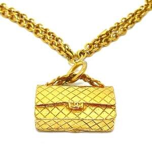 Chanel Vintage Pendant Necklace Gold #207360C14B